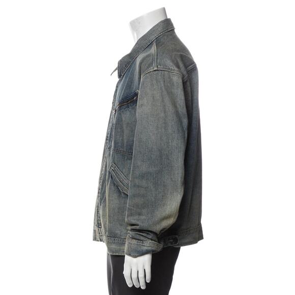 RRL‎ Double RL Ralph Lauren Type II MALVERNE Trucker Jacket Size 2XL Blue Long R - Picture 2 of 8